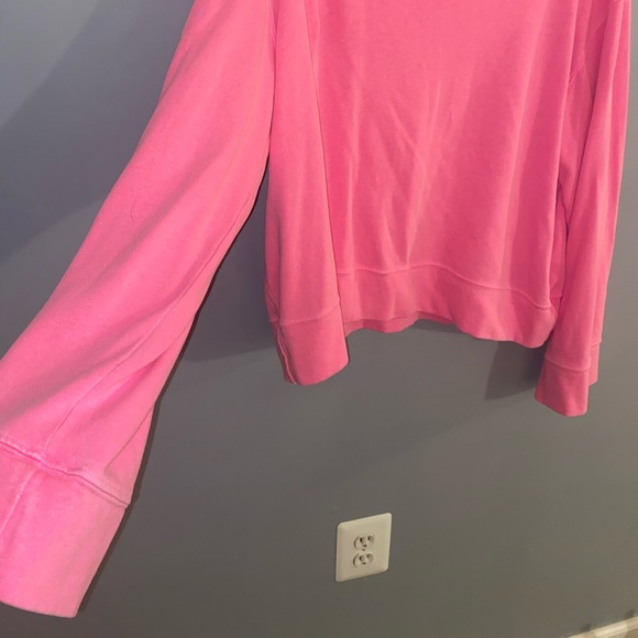 Sundry Hot Pink Mock Neck Sweatshirt - Picture 3 of 4